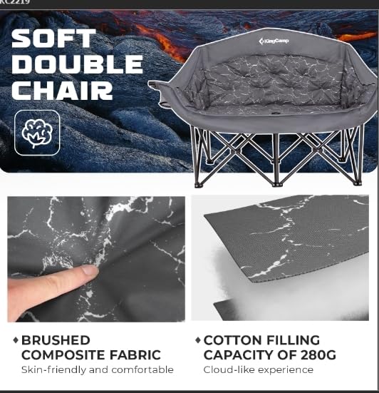 Load image into Gallery viewer, KingCamp CANNA C20 Oversized Loveseat Soft Double Chair
