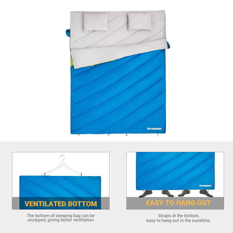 Load image into Gallery viewer, FUNDANGO COMFORT 250D Sleeping Bag-Envelope Double
