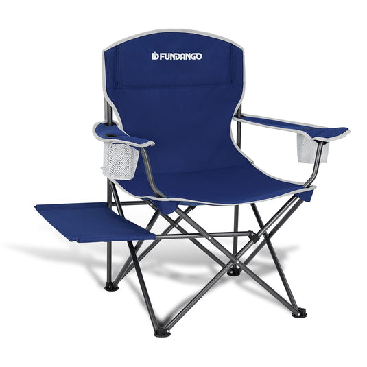 FUNDANGO Arm Chiar Plus Spacious Armchair Folding Camping Chair with Side Table