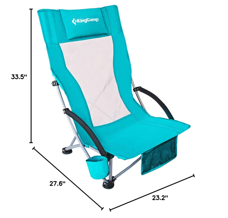 Load image into Gallery viewer, KingCamp High Mesh Back Low Sling Beach Chairs
