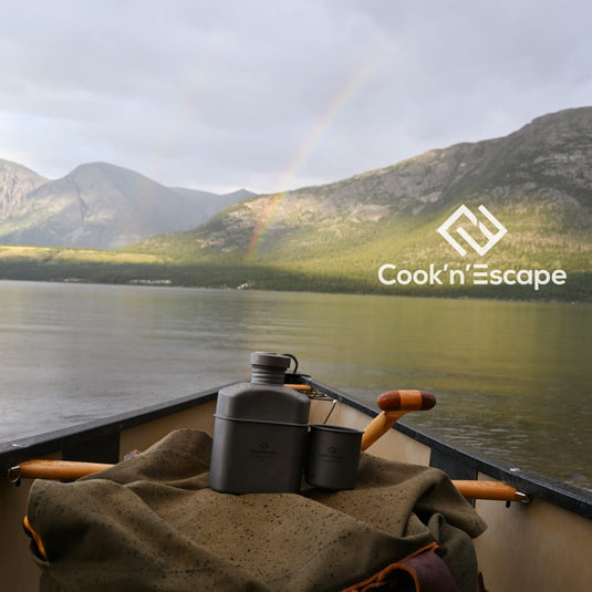 Cook'n'Escape Titanium Canteen, 3.3 gal (1 L)