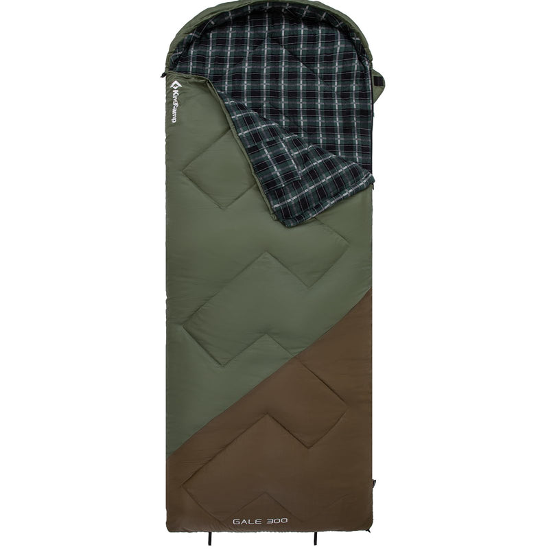 Load image into Gallery viewer, KingCamp GALE 300 Sleeping Bag-Envelope With Hood Green
