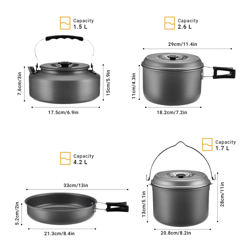 Load image into Gallery viewer, BULIN Camping Cookware Set
