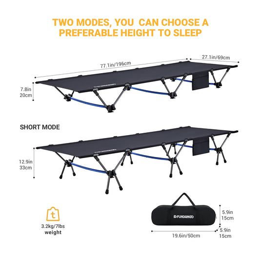 FUNDANGO Aluminum Folding Cot H