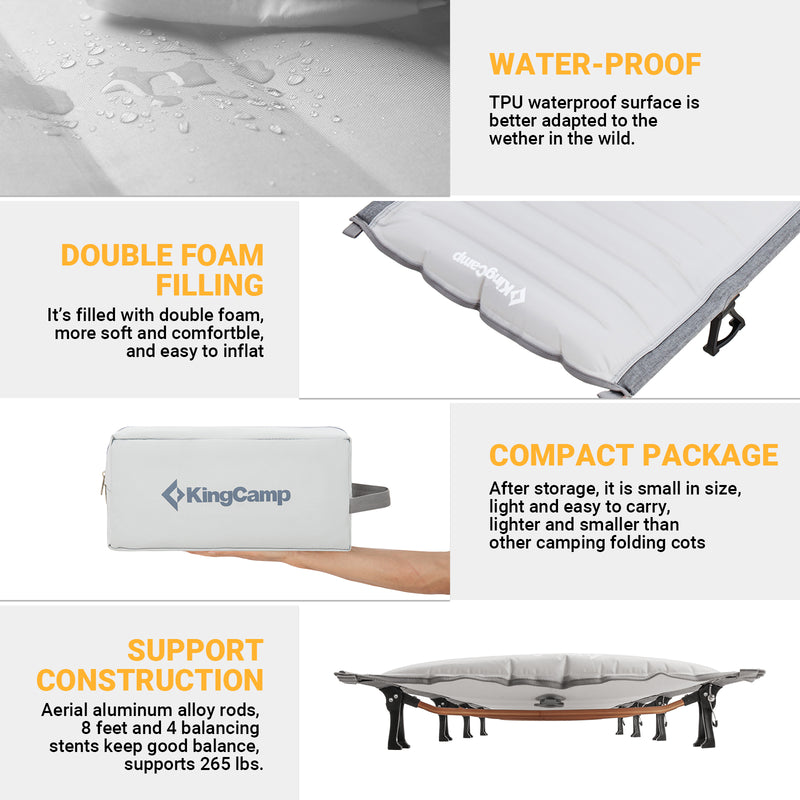 Load image into Gallery viewer, KingCamp Ultralight Folding Air Cot
