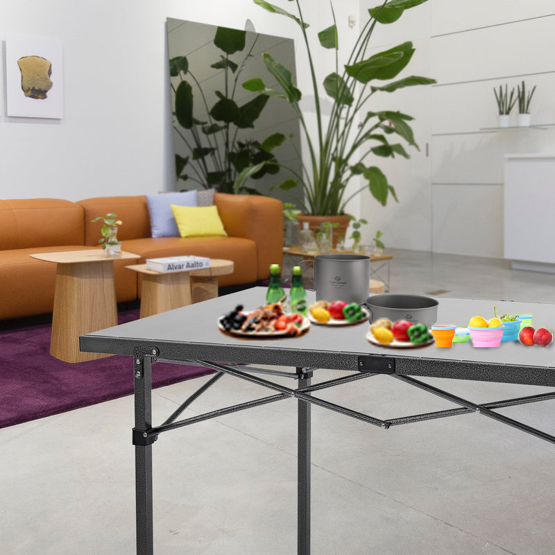 Load image into Gallery viewer, KingCamp Aluminum Roll Up Table with Net Bag
