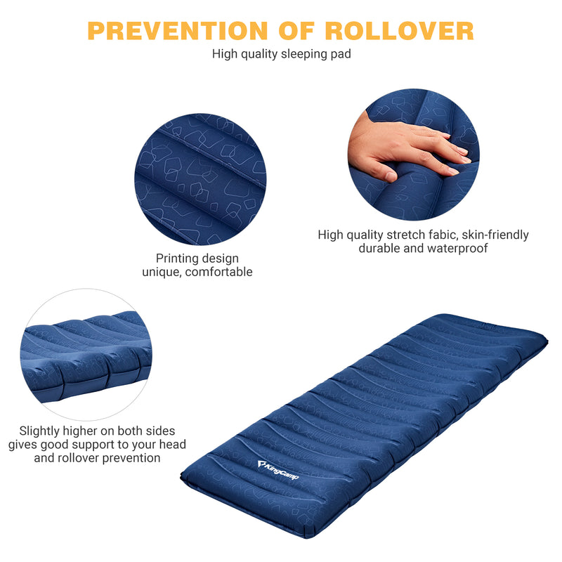 Load image into Gallery viewer, KingCamp Single Air Mattress Anti-Rollover Ultralight Sleeping Pad
