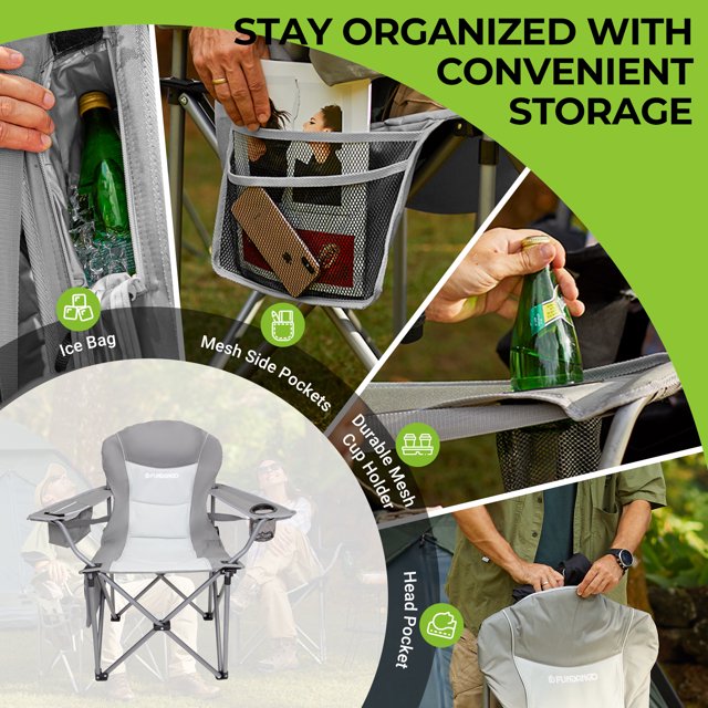 Load image into Gallery viewer, FUNDANGO Comfort Armschair Oversized Camping Chair
