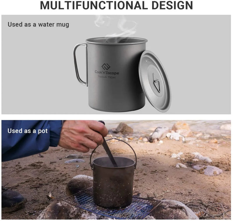 Load image into Gallery viewer, Cook&#39;n&#39;Escape 750ml Titanium Cup
