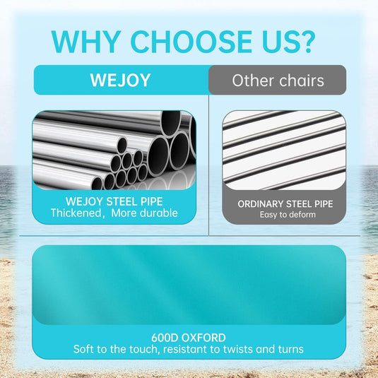 WEJOY Tall Beach Chair