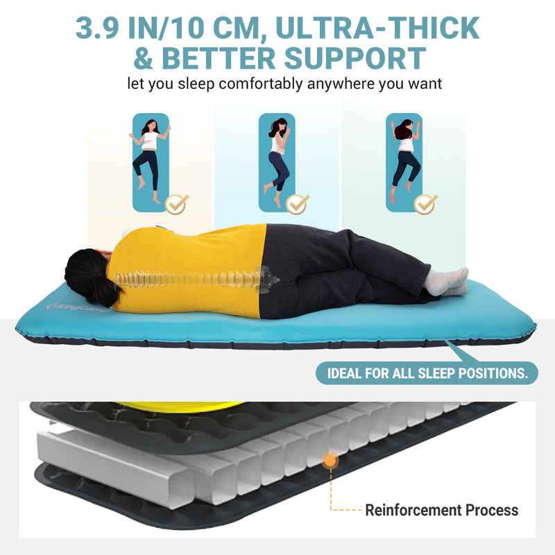 Load image into Gallery viewer, KingCamp Dual-Layer Memory Foam &amp; Air Pad Sleeping Mat
