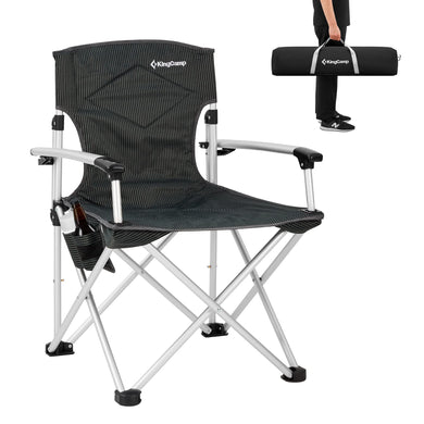KingCamp CANNA HARD Compact Camp Chair – Lightweight Aluminum Armrest Chair