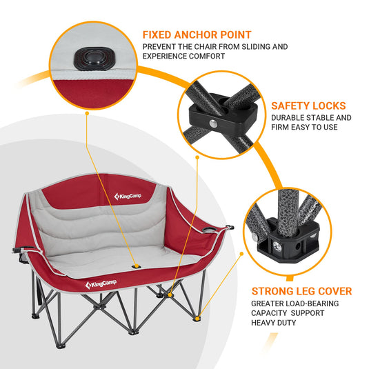 KingCamp Double Sofa Chair Camping Loveseat