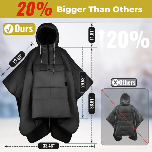 KingCamp Camping Wearable Blanket Poncho
