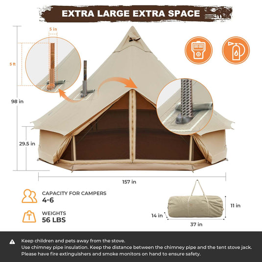 KingCamp KHAN C 400 Canvas Camping Tent