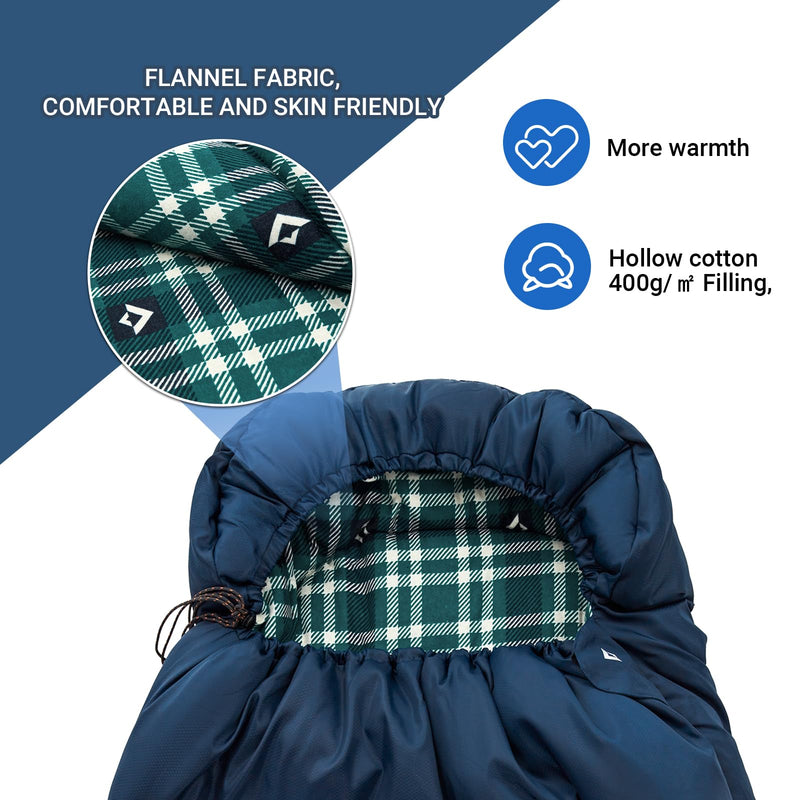 Load image into Gallery viewer, KingCamp CLOUDY 300 Flannel Lined Sleeping Bag
