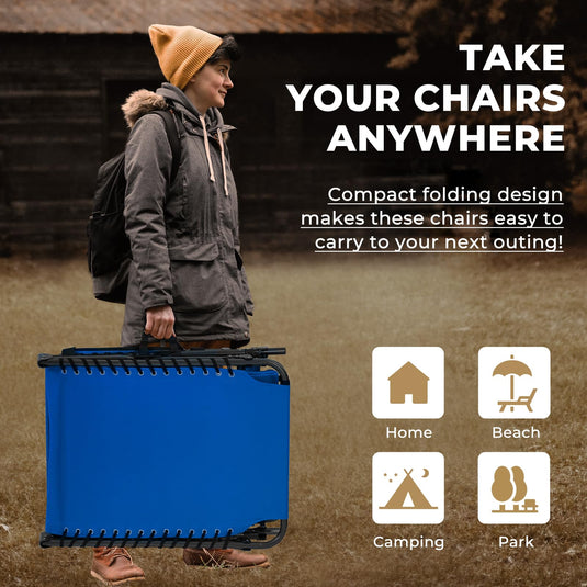 KingCamp 5 Position Outdoor Chaise Lounge Chair