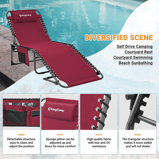 KingCamp Adjustable Cot Lounge Chair