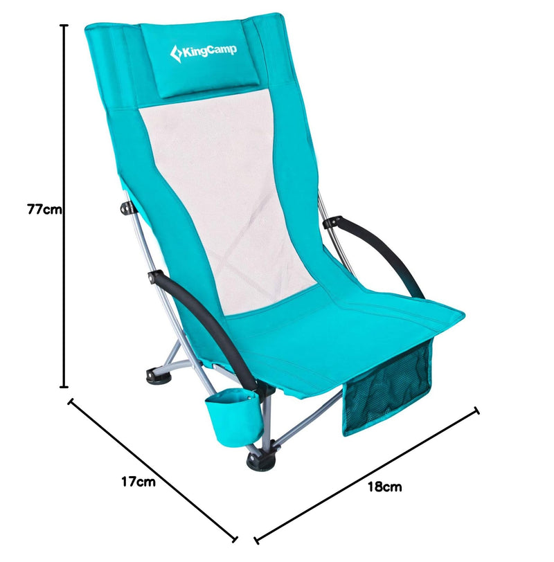 Load image into Gallery viewer, KingCamp High Mesh Back Low Sling Beach Chairs
