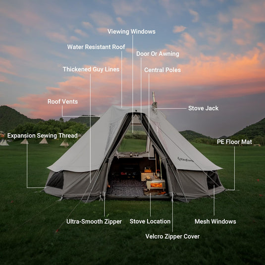 KingCamp KHAN VILLA Glamping Tent with Stove Jack