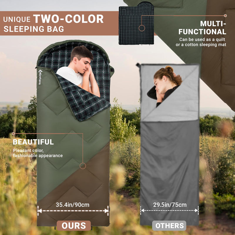 Load image into Gallery viewer, KingCamp GALE 300 Sleeping Bag-Envelope With Hood

