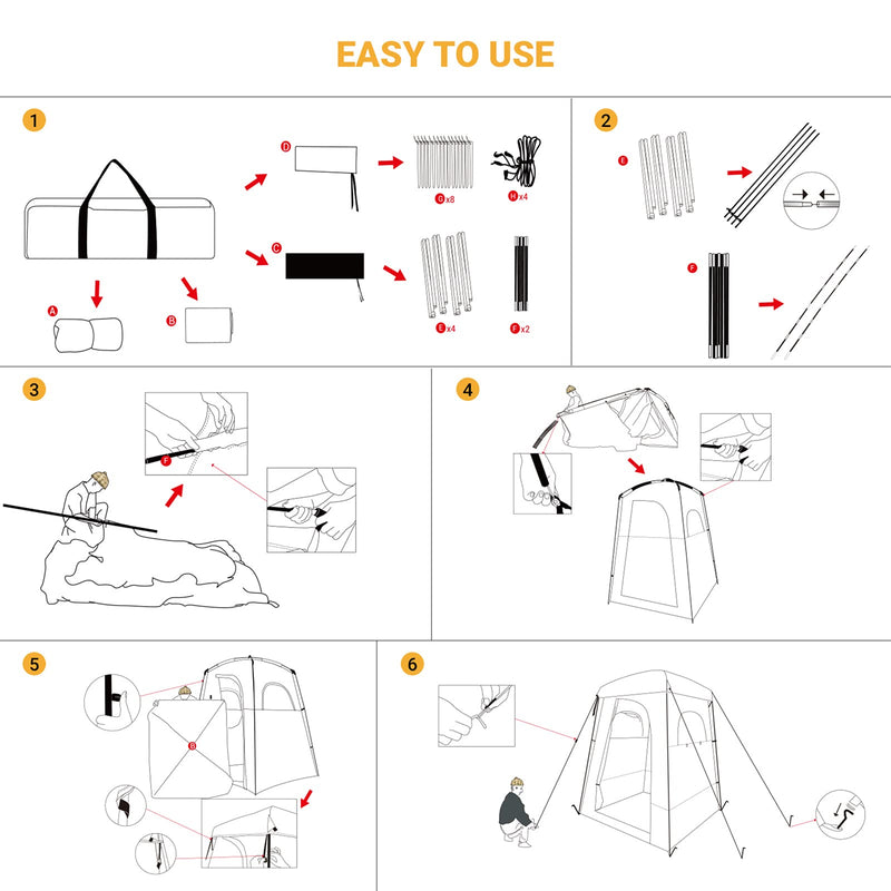 Load image into Gallery viewer, KingCamp MARASUSA Shower Tent 1 Room Privacy Shelter
