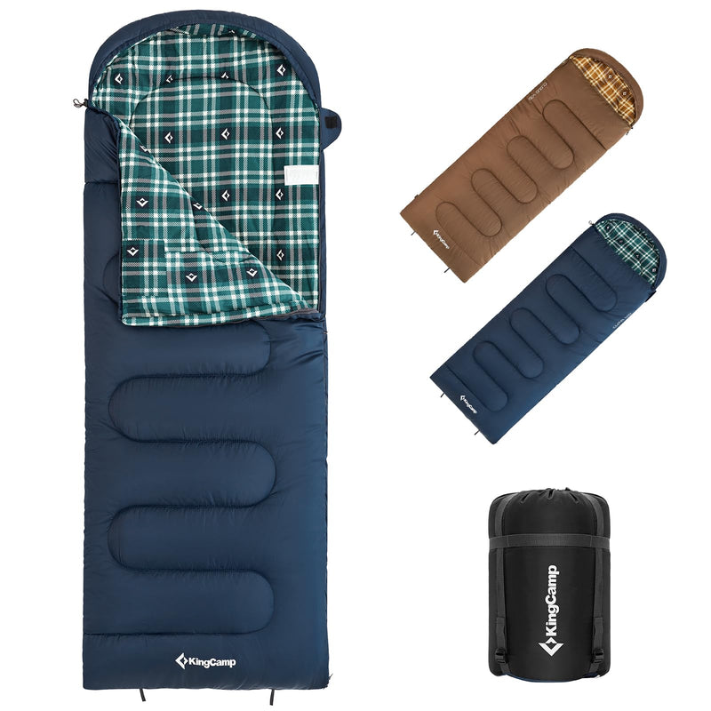 Load image into Gallery viewer, KingCamp CLOUDY 300 Flannel Lined Sleeping Bag
