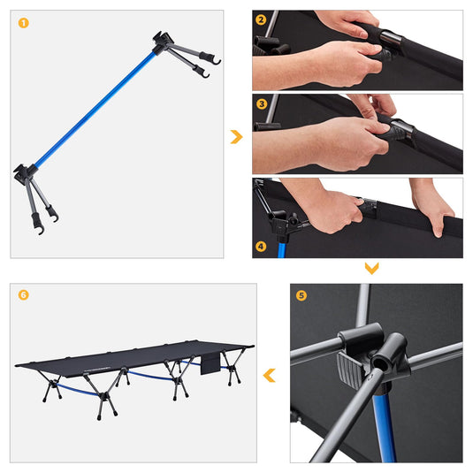 FUNDANGO Aluminum Folding Cot H