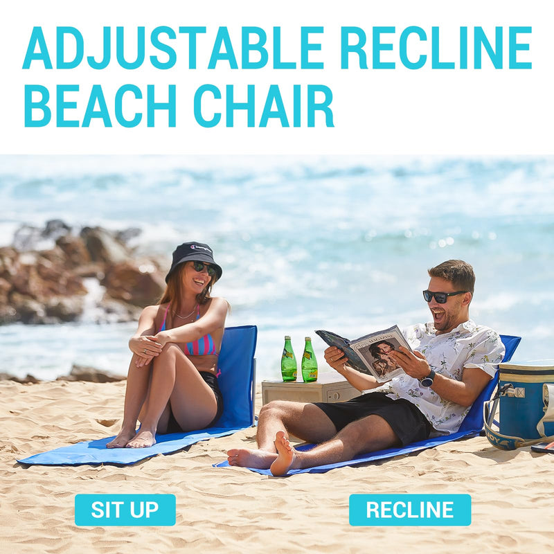 Load image into Gallery viewer, WEJOY Folding Adjustable Back Fabric Beach Lounger
