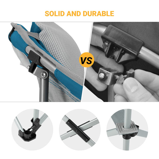 WEJOY Foldable Moon Chairs with Padded Pillow, Cup Holder