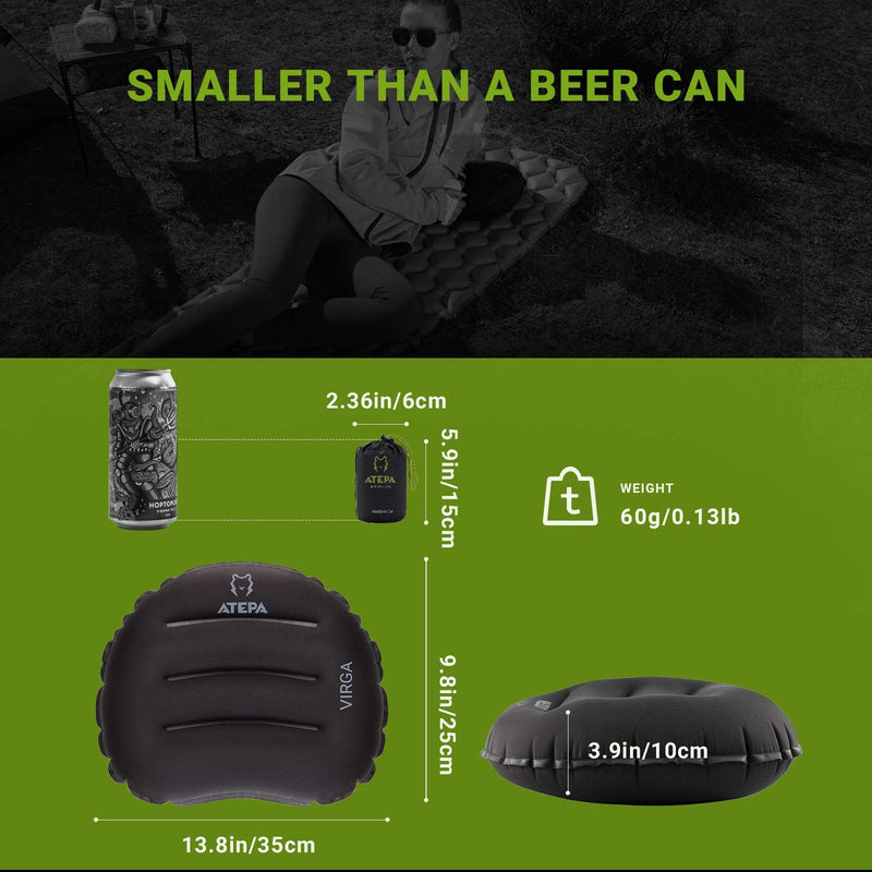 Load image into Gallery viewer, ATEPA VIRGA Air Pillow Ultralight Down Alternative Inflatable Travel Pillow
