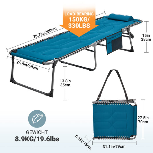 KingCamp Oversized Comfort 3-folding Lounge Chair