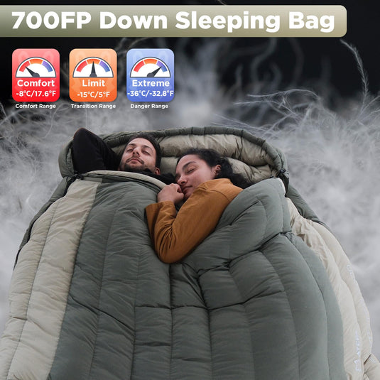 ATEPA PROMOTER 2000 Double Mummy Down Sleeping Bag 700FP Down