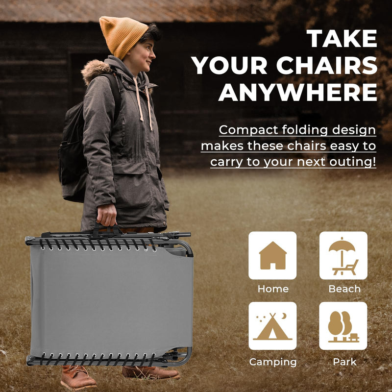 Load image into Gallery viewer, KingCamp 5 Position Outdoor Chaise Lounge Chair
