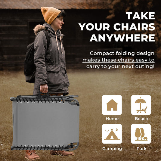 KingCamp 5 Position Outdoor Chaise Lounge Chair