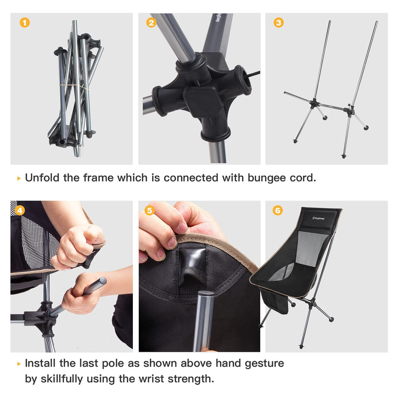 Load image into Gallery viewer, KingCamp Ultralight Highback Camping Chair
