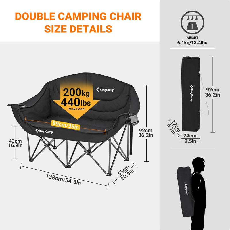 Load image into Gallery viewer, KingCamp Double Sofa Chair Camping Loveseat
