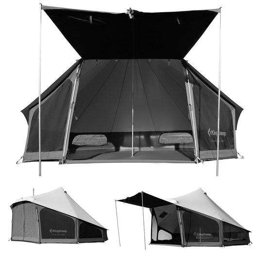 KingCamp KHAN LIGHT 500 Canvas Bell Tent For 6-8 Person