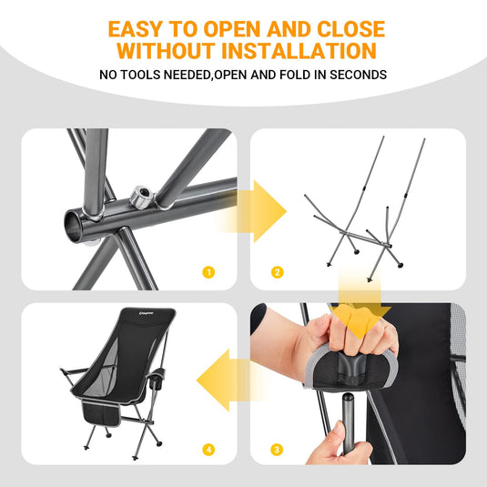 KingCamp CAMELLIA Ultralight High Back Camping Chair