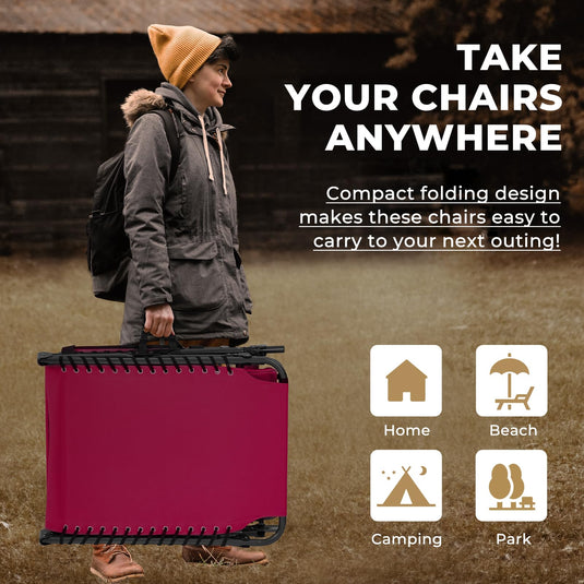 KingCamp 5 Position Outdoor Chaise Lounge Chair