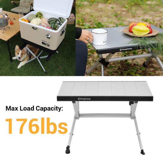 KingCamp Camping Table Aluminum Roll-Up Table