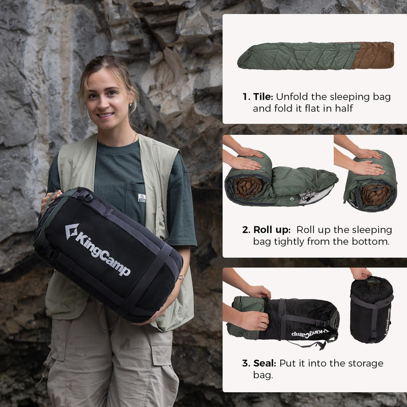 Load image into Gallery viewer, KingCamp RADAR 250 Sleeping Bag-Envelope With Hood
