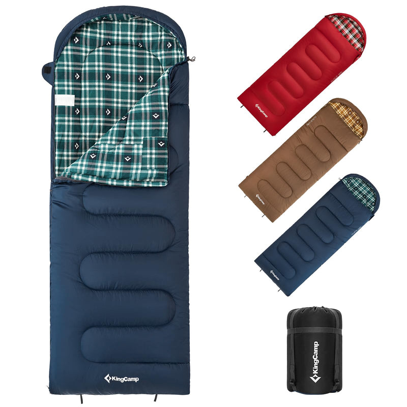 Load image into Gallery viewer, KingCamp CLOUDY 300 Flannel Lined Sleeping Bag
