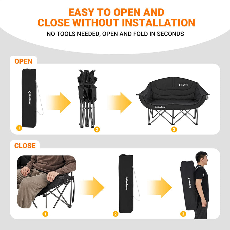 Load image into Gallery viewer, KingCamp Double Sofa Chair Camping Loveseat
