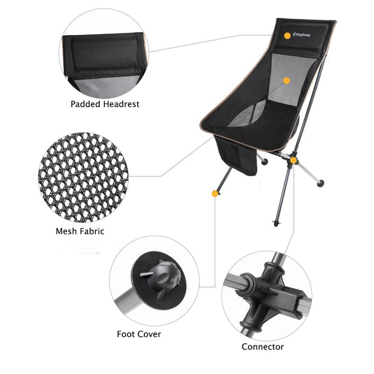 KingCamp Ultralight Highback Camping Chair