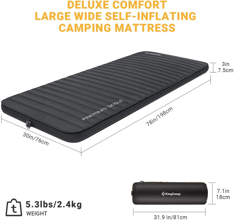 Load image into Gallery viewer, KingCamp PREMIUM SINGLE Self Inflating Sleeping Pad
