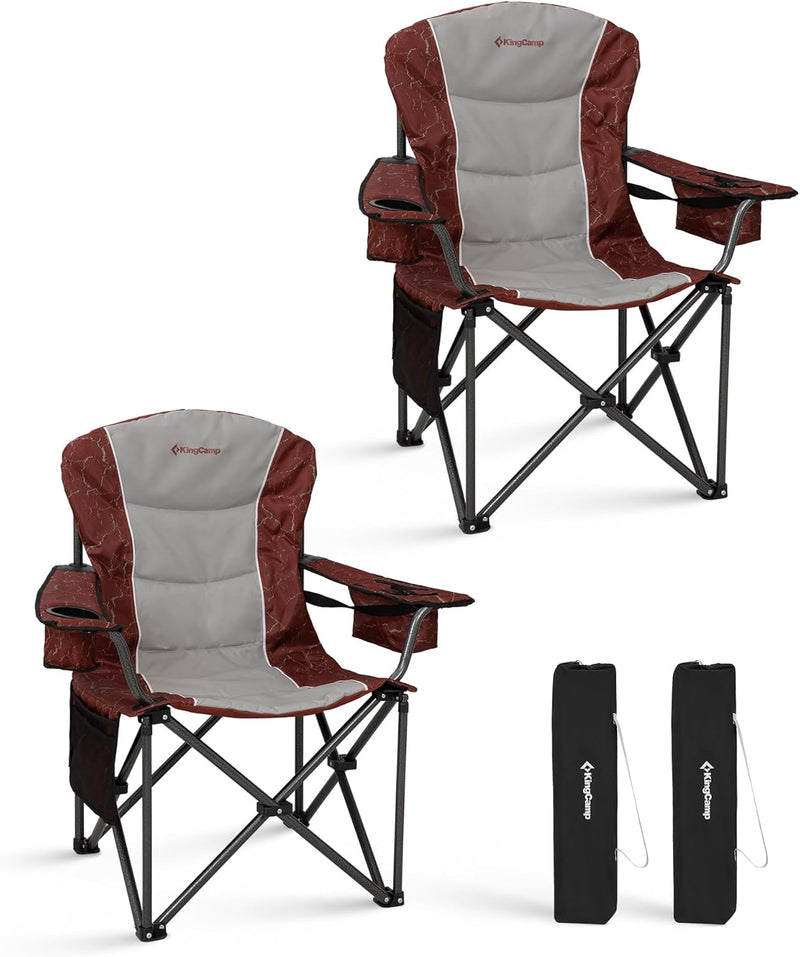 Load image into Gallery viewer, KingCamp JUNIPER C10 Oversized Folding Chair with Adjustable Lumbar Support
