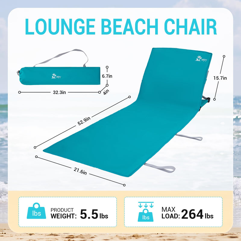 Load image into Gallery viewer, WEJOY Folding Adjustable Back Fabric Beach Lounger
