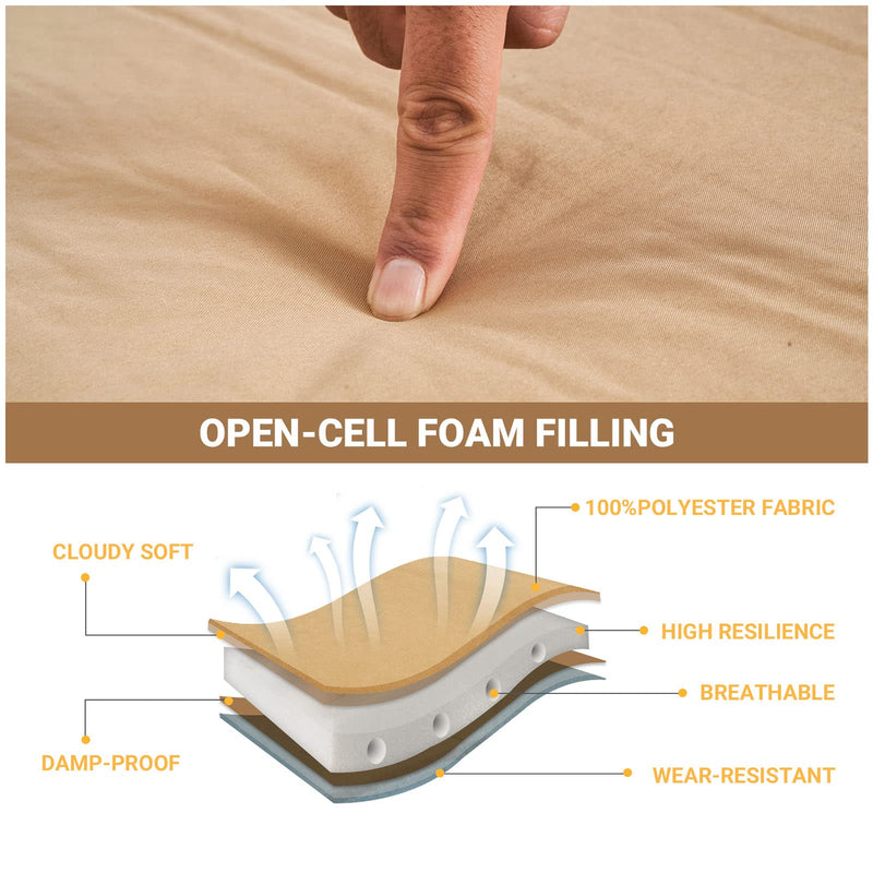 Load image into Gallery viewer, KingCamp 3-Inch Self-Inflating Foam Camping Mat Khaki
