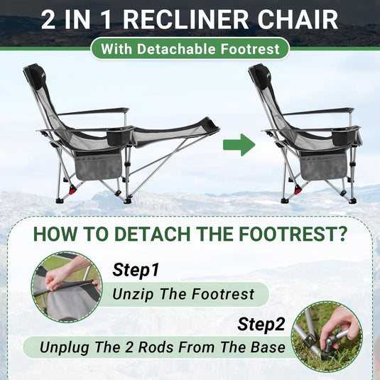 WEJOY 2 in 1 Recliner Chair with Umbrella